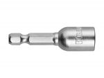 Бита для электроинструмента KRAFTOOL с торцовой головкой Nut Driver, магнитная, 50мм, E 1/4", 10мм, (26391-10)